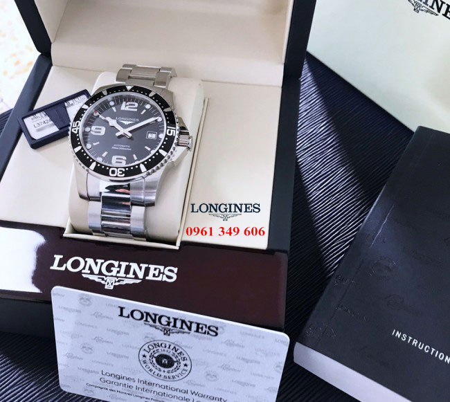 Đồng hồ nam cơ chính hãng Longines HydroConquest L3.742.4.56.6
