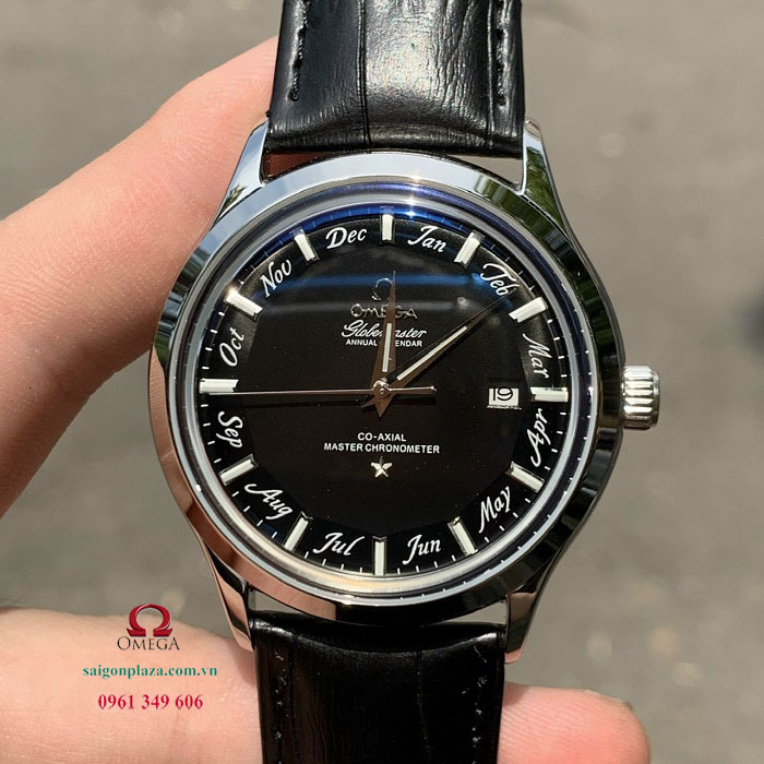 Đồng hồ Omega cơ nam dây da Omega Globemaster OM1101