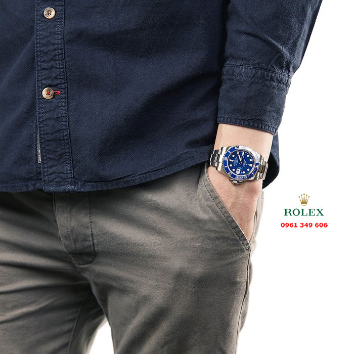 Đồng hồ đeo tay nam Rolex Submariner White Blue Date 116619LB