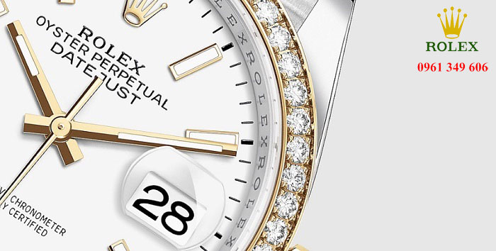 Đồng hồ kim cương nam vàng 24K Rolex Datejust 126283RBR-0005 tại Hải Phòng
