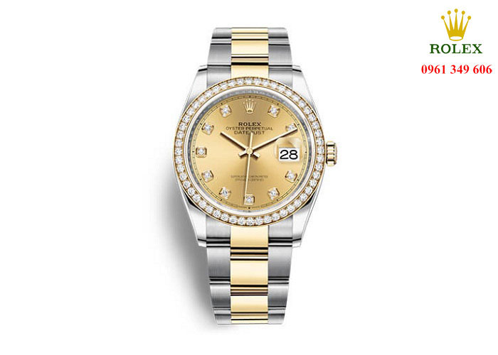 Đồng hồ nam đính kim cương nhân tạo Rolex Datejust 126283RBR-0004 36