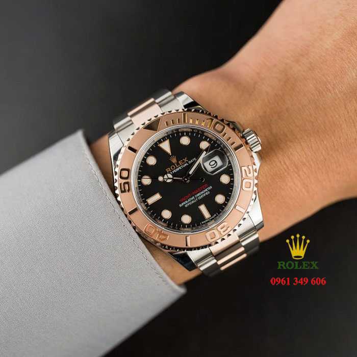 Đồng hồ nam doanh nhân Rolex Yacht-Master 116621 mặt số đen