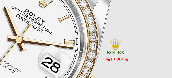 Đồng hồ nam kim cương kính saphia Rolex Datejust 126283RBR-0016 36