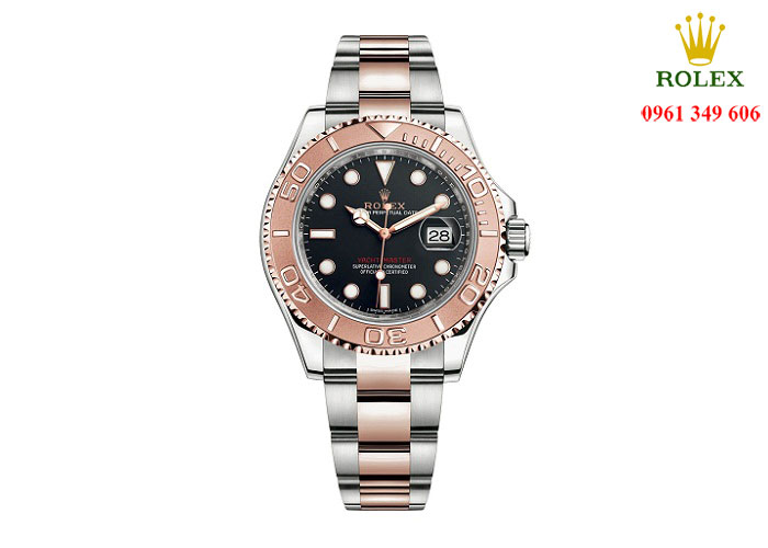 Đồng hồ nam lịch lãm Rolex Yacht-Master 116621 mặt số đen