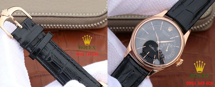 Đồng hồ nam Rolex dây da cá sấu Rolex Cellini Date 50515-0011 39mm
