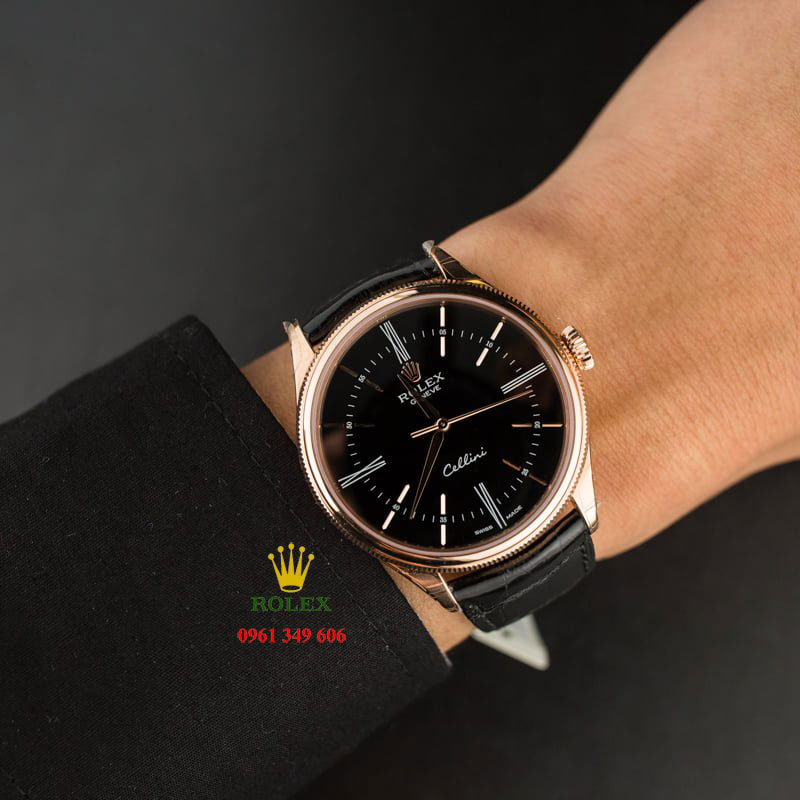 Đồng hồ nam Rolex dây da chính hãng Hà Nội Rolex 50505BKSL Cellini Time