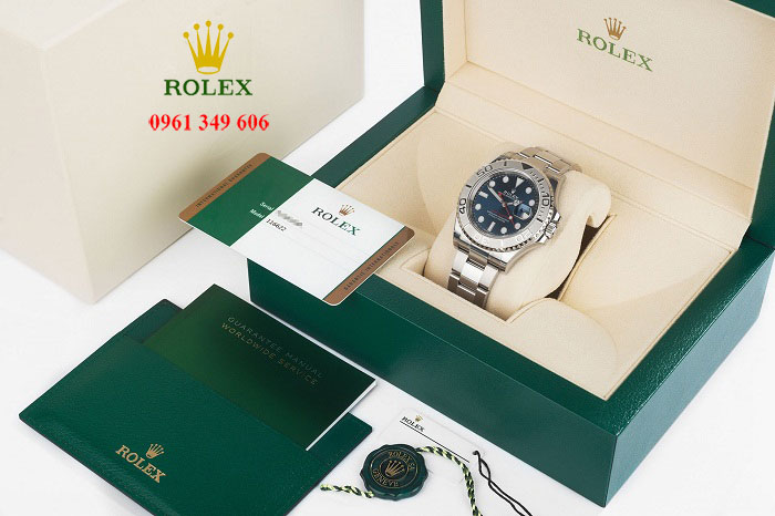 Đồng hồ nam sang trọng Rolex Yacht-Master 116622 Mặt Số Xanh
