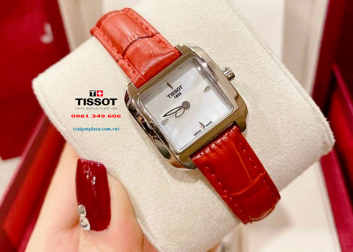 Đồng hồ nữ Tissot mặt vuông mặt nhỏ Tissot T02.1.265.71