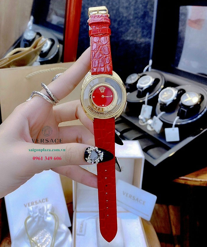 Đồng hồ đỏ nữ chính hãng Quảng Ninh Versace Destiny VAR100017