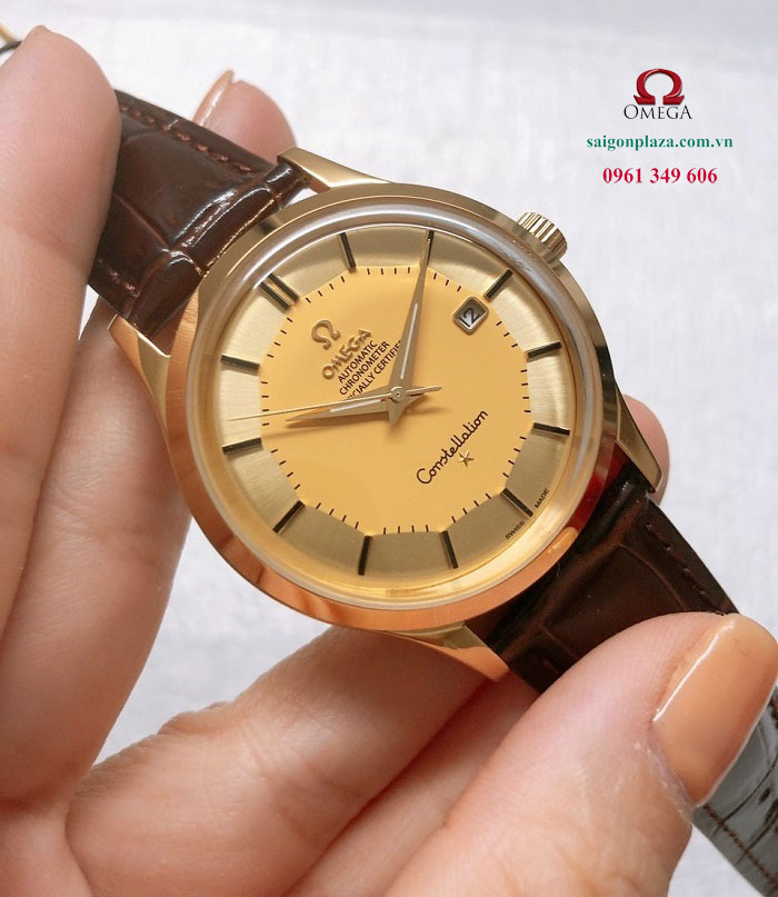 Đồng hồ Omega bát quái dây da Omega chính hãng tại TP HCM Sài Gòn