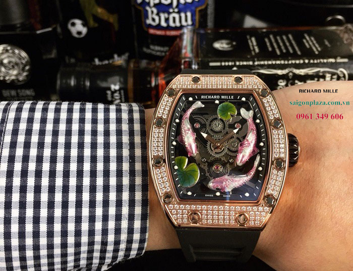 Đồng hồ cao cấp replica authentic fake 1:1 Richard Mille RM57-01 cá chép lá sen