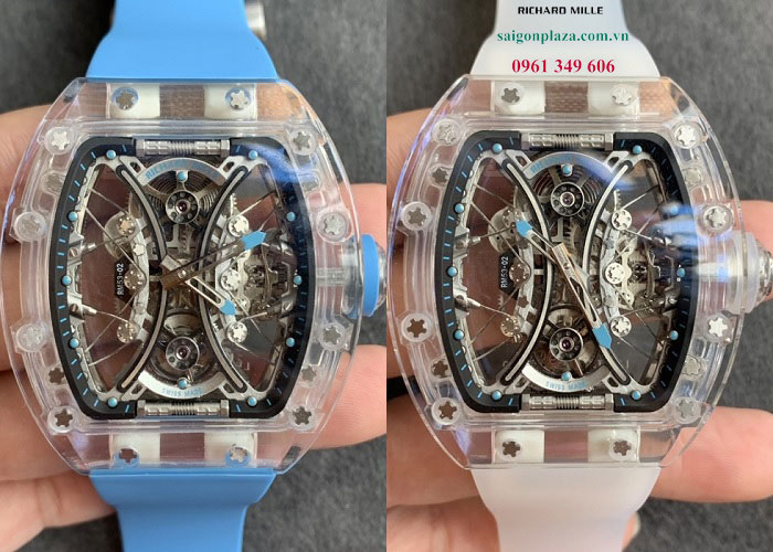 Đồng hồ Richard Mille RM053-02 Tourbillon pha lê trong suốt chính hãng