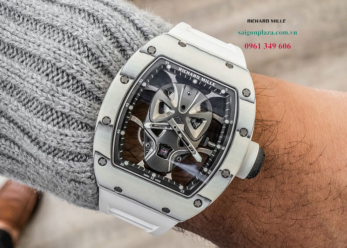 Siêu phẩm đồng hồ Richard Mille RM 52-06 1:1 white quartz tpt
