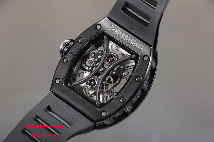 Đồng hồ RM màu đen đá quý Richard Mille RM53-01 Polo Tourbillon Diamonds