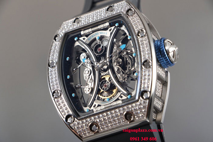 đồng hồ RM nam mặt kính cong Richard Mille RM53-01 Polo Tourbillon Diamonds