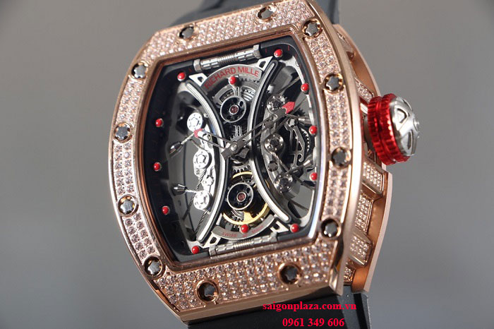 Đồng hồ nam cao cấp 1:1 Richard Mille RM53-01 Polo Tourbillon Diamonds