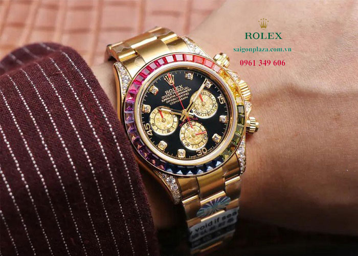 Rolex Cosmograph Daytona 116598 RBOW Đồng hồ Rolex vàng 18k đẹp tốt nhất