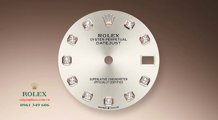 Đồng hồ Rolex Datejust 31mm 278381RBR-0016 Mặt số màu bạc nạm kim cương