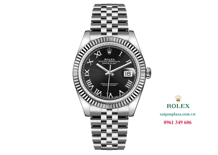 Đồng hồ Rolex mặt số la mã đen đồng hồ nam cao cấp Rolex 11 Datejust 116234