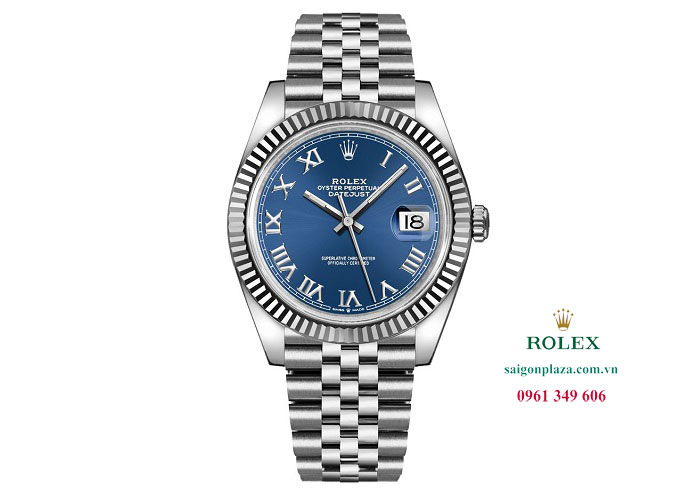 Đồng hồ Rolex mặt số xanh lam xanh biển Rolex Datejust 116234 Roman Dial