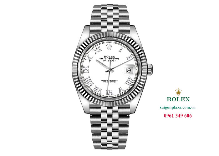 Đồng hồ Rolex cơ Thụy Sỹ màu trắng đẹp vừa tay Rolex Datejust 116234