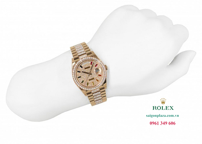 Đồng hồ Rolex nam vàng hồng sang trọng đẳng cấp Day-Date 128345RBR-0043