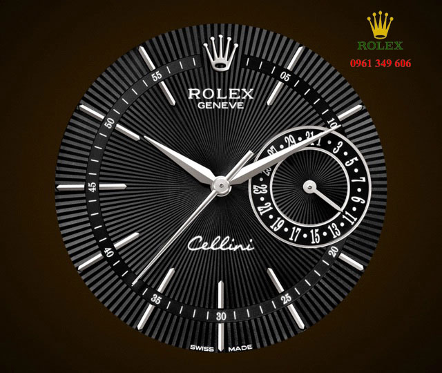 Đồng hồ chính hãng Rolex mặt số đen Rolex Cellini Date 50519-0014