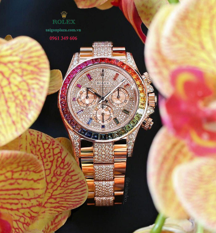 Đồng hồ bọc vàng 18k TPHCM Hà Nội Sài Gòn Rolex 116595RBOW-0002