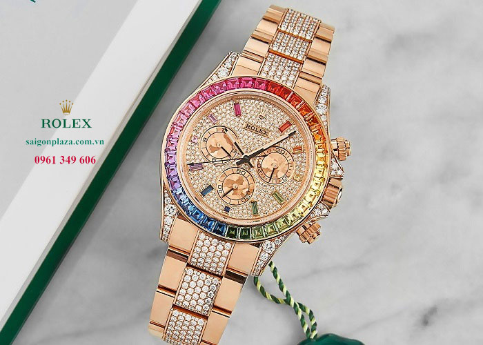 Đồng hồ Rolex đá kim cương đồng hồ bản 1:1 Rolex 116595RBOW-0002