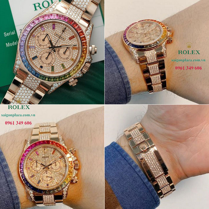Đồng hồ đẹp hàng hiệu danh nhân Sài Gòn TP Rolex 116595RBOW-0002