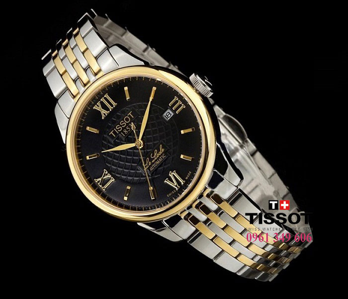 Đồng hồ số La Mã Tissot nam cơ 12BL0447271 Black Gold