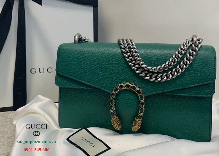 Túi Gucci chính hãng Gucci Dionysus Small Shoulder Bag màu xanh