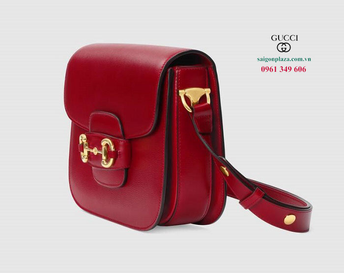 túi xách nữ màu đỏ thương hiệu Gucci Horsebit 1955 602204/1DB0G-6638