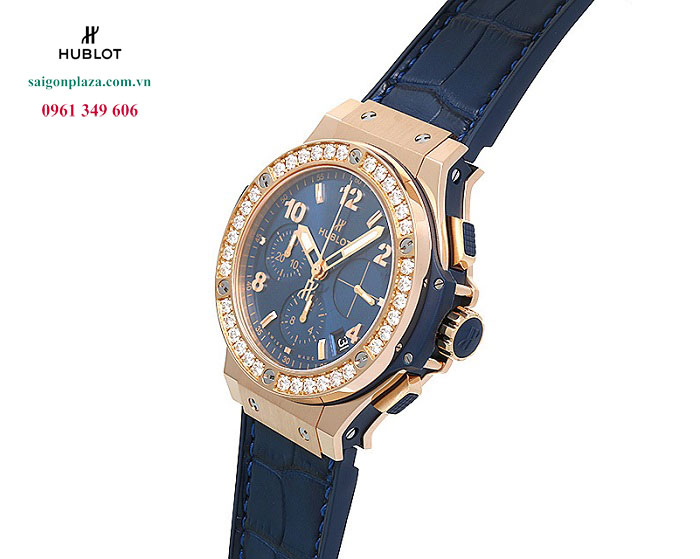 Đồng hồ màu xanh lam vỏ vàng kim cương  Hublot 341.PX.7180.LR.1204