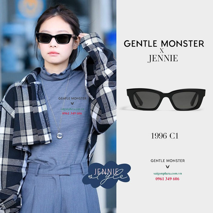 Kính xách tay nữ giá rẻ kính Gentle Monster Jennie 1996 Black