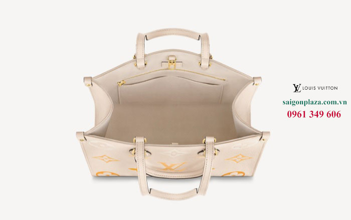 Túi nữ da mềm túi lót da lộn LV Louis Vuitton OnTheGo MM M45717