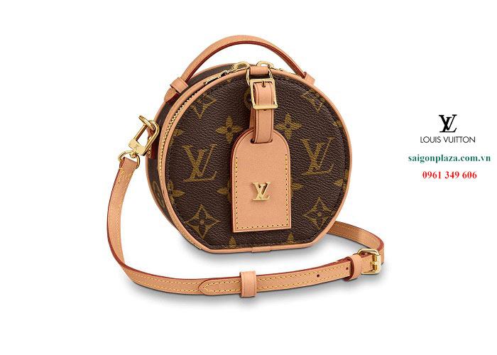 Louis Vuitton Petite Boite Chapeau Túi LV tròn da monogram