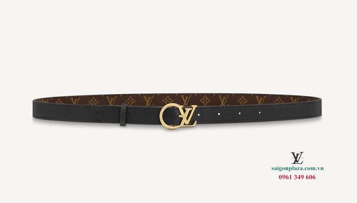 Mẫu Dây nịt dây thắt lưng nữ đẹp nhất thương hiệu nổi tiếng LV Louis Vuitton Eclipse reversible belt M0513U size 20 mm