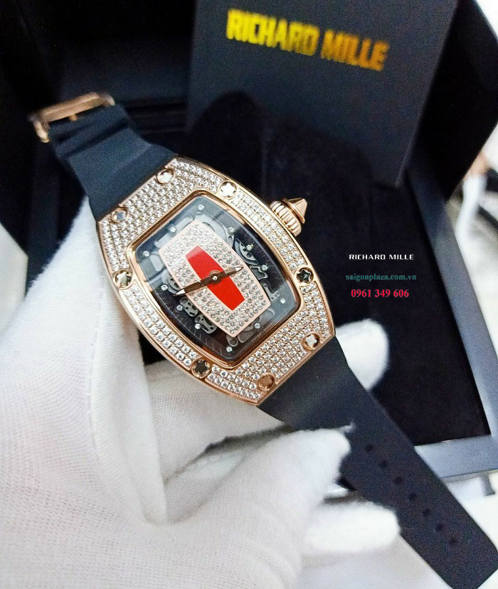 Đồng hồ nữ size 34 siêu đẹp Richard Mille RM07-01 RG Full Jasper