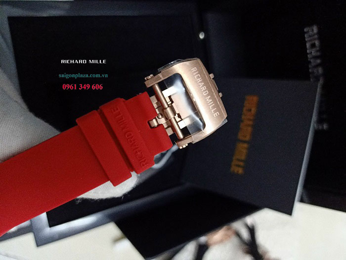 Đồng hồ RM nữ dây cao su đỏ Richard Mille RM07-01 RG Full Jasper