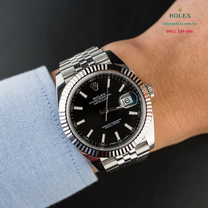 Đồng hồ Rolex nam đẹp rẻ dây thép Datejust 126334BKSJ-0018