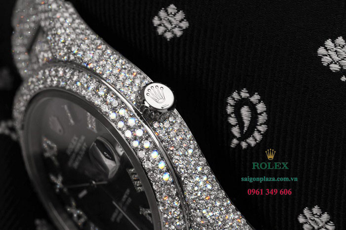 Đồng hồ Rolex chuẩn authentic tại Việt Nam bọc vàng Rolex Datejust II 41mm 116300 Dark Grey Roman Diamond