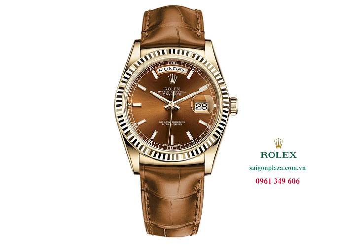 Đồng hồ Rolex Day Date 118138 Mặt số Cognac