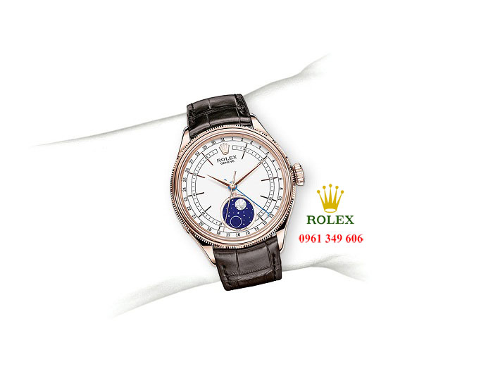 Đồng hồ Rolex Khánh Hòa Rolex Cellini Moonphase 50535-0002 39mm dây da