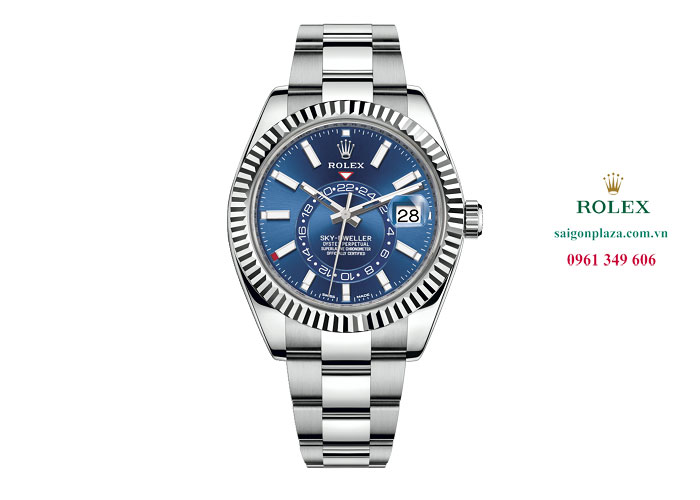Rolex Sky-Dweller 326934 Đồng hồ màu xanh dương xanh da trời