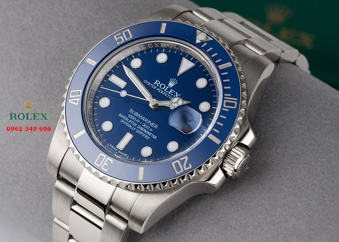 Đồng hồ Rolex Submariner White Gold Blue Date 116619LB chính hãng