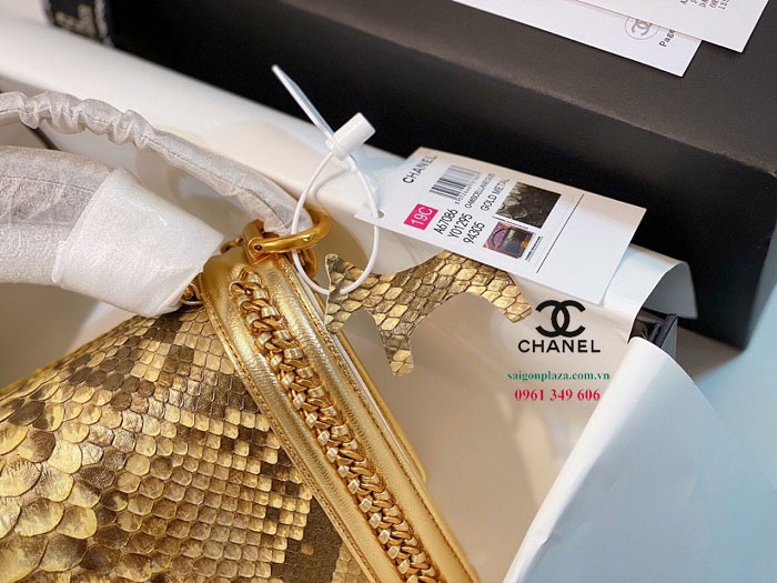 Túi xách Chanel Boy chính hãng Đà Nẵng Gold Metal A67086