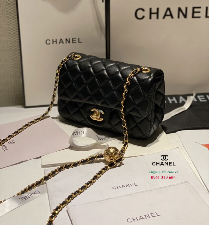 Túi Xách Da Nữ Chính Hãng Chanel 8 Flap Bag Quả Cầu Vàng Giá Rẻ