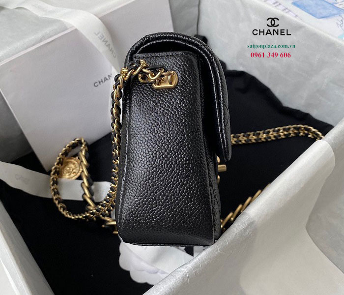 Túi hàng hiệu chanel của người nhà giàu Chanel Grained Calfskin AS2528 màu đen
