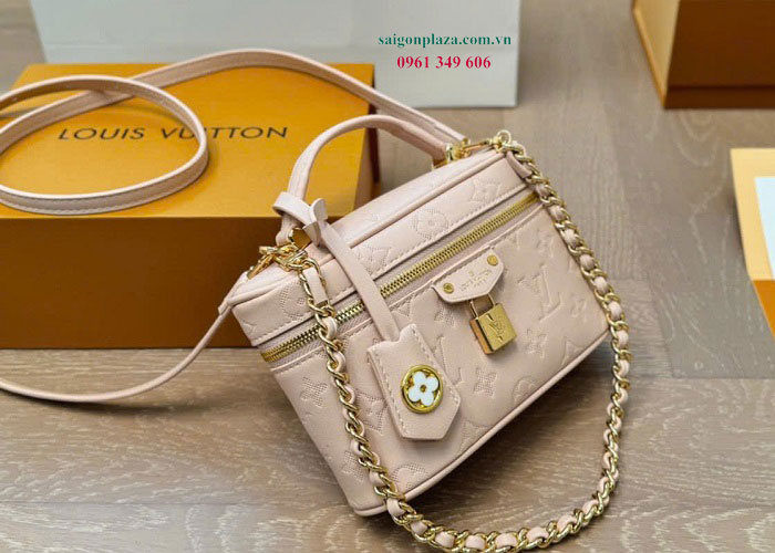 Túi nữ hàng hiệu Louis VuittonVanity Chain Pouch M11298 Túi dáng hộp có nắp khóa có dây đeo nữ LV Louis VuittonVanity Chain Pouch M11298